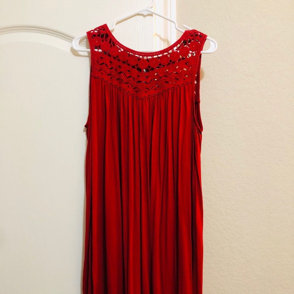 LOFT dress. Deep red